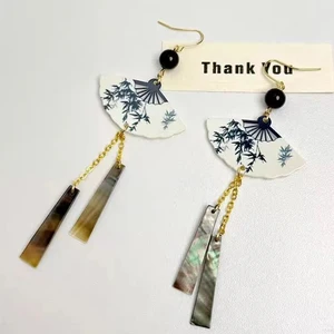 أقراط طويلة معلقة للنساء مجوهرات فولاذية ممتعة صينية جديدة على الطراز القديم هدية قلادة على الطراز الوطني 2024 أفضل 6 مبيعات أقراط صينية - رقم 2