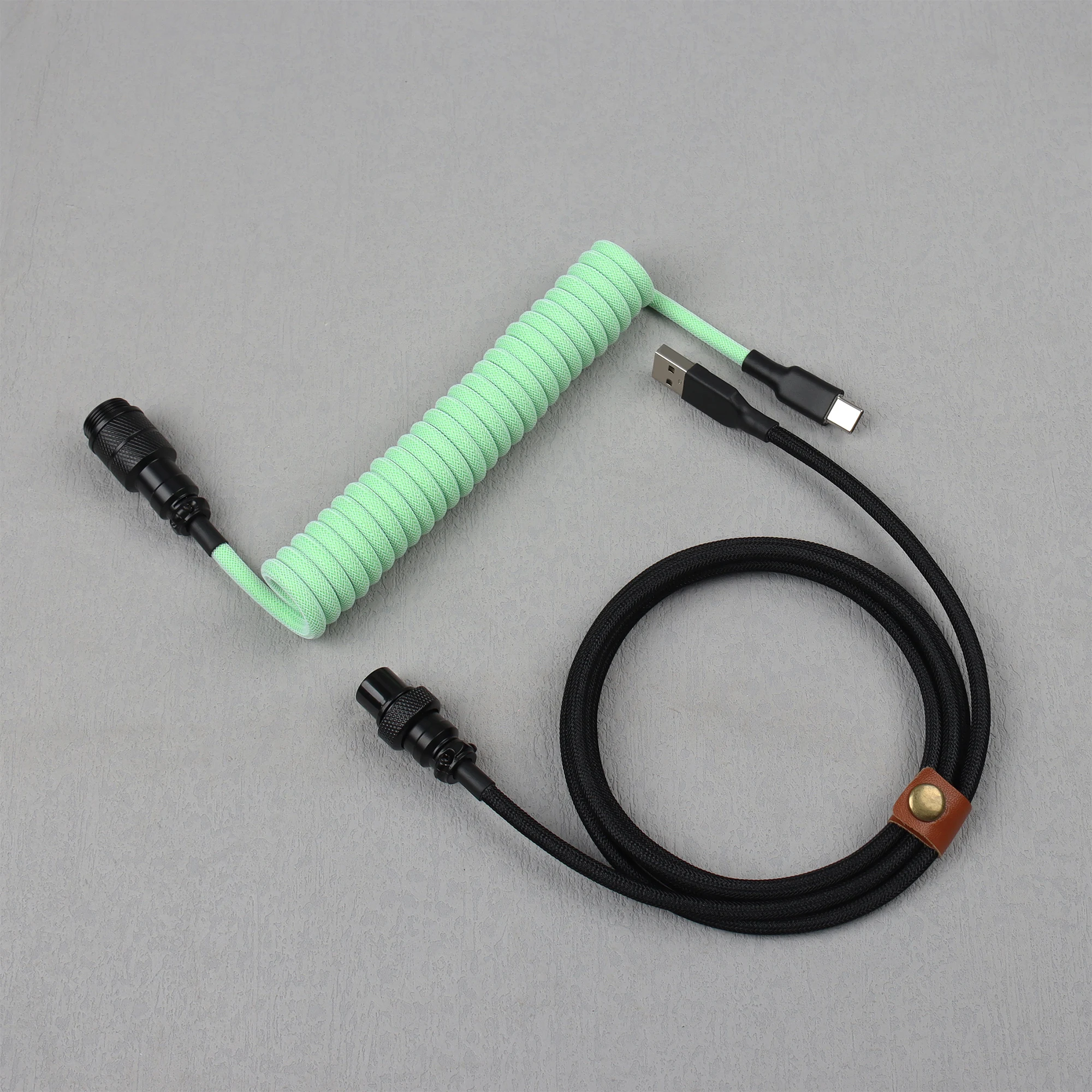 Lano benutzer definierte Paracord gewickelte mechanische Tastatur Typ c Daten feder kabel gx16 Aviator Coil Spirale USB c für Gaming Coiled Kabel 7