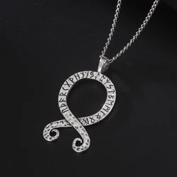 LIKGREAT Nordic Octopus Squid Pendant Viking Runes Troll Cross Necklace Swedish Folklore Protection Amulet Jewelry Wholesale