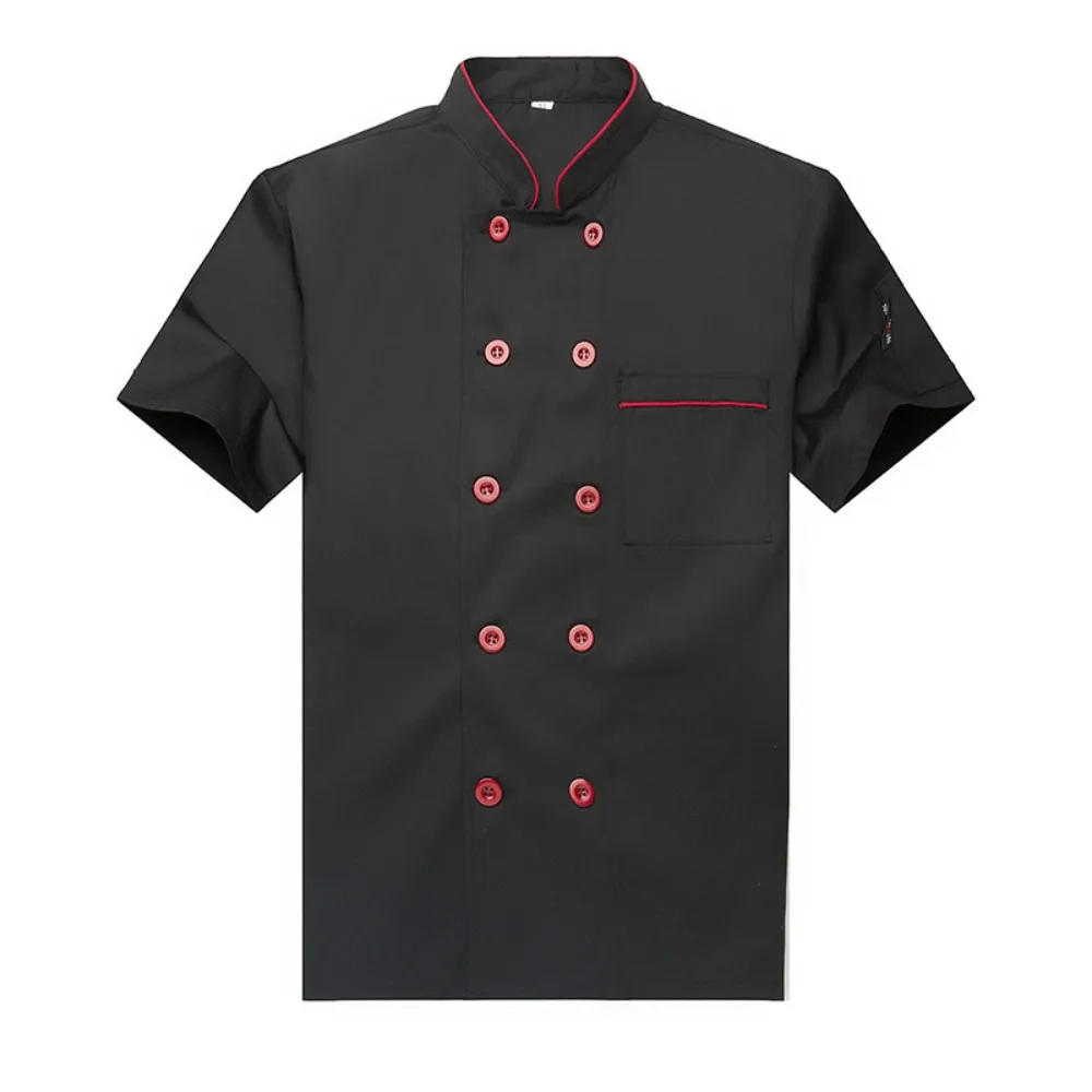 Modern Hotel Uniform White Chef Jacket Buttons Restaurant Kitchen Staff Shirt Waiter Suit Chef Workwear Chef Jacket