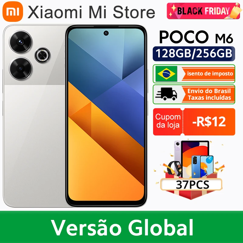 Global Version POCO M6 4G Cellphone 108MP Pro Grade Camera Helio G91 Ultra 6.79