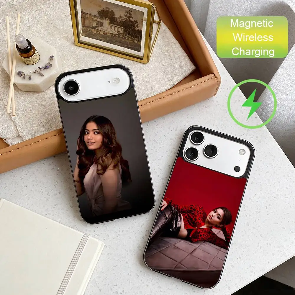 

R-Rashmika M-Mandanna Pushpa Role Phone Case For iPhone17,16,15,14,13,12,11 Plus,For Magnetic Wireless Charge Cover