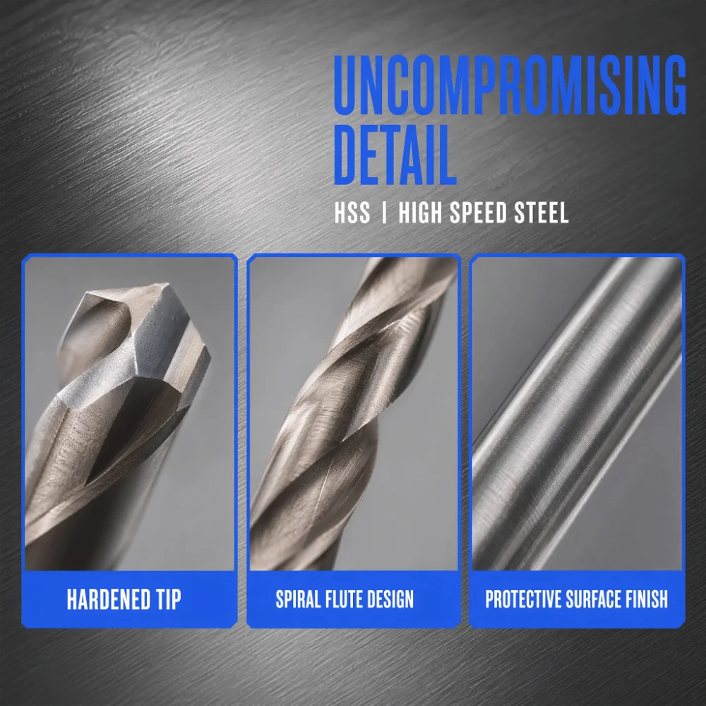 2pcs 3mm Diameter Auger Drill Bit HSS Material High Speed Steel Straight Shank Drill Bit Straight Shank 160mm Length