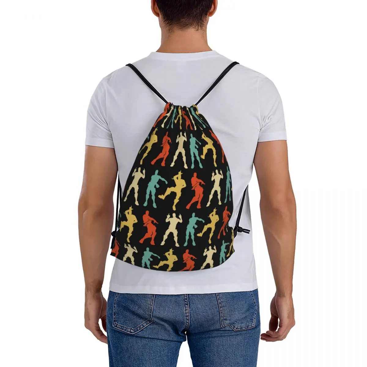 Battle Royale Victory Dance Cool Justice Dance mochilas con cordón, paquete de cordón, bolsa para zapatos, bolsas para libros, hombre y mujer