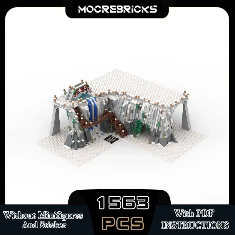 MOC مدينة بناء الشتاء قرية ركن نفق وحدات العمارة التكنولوجيا اللبنات نموذج لعب الأطفال الطوب هدية #1