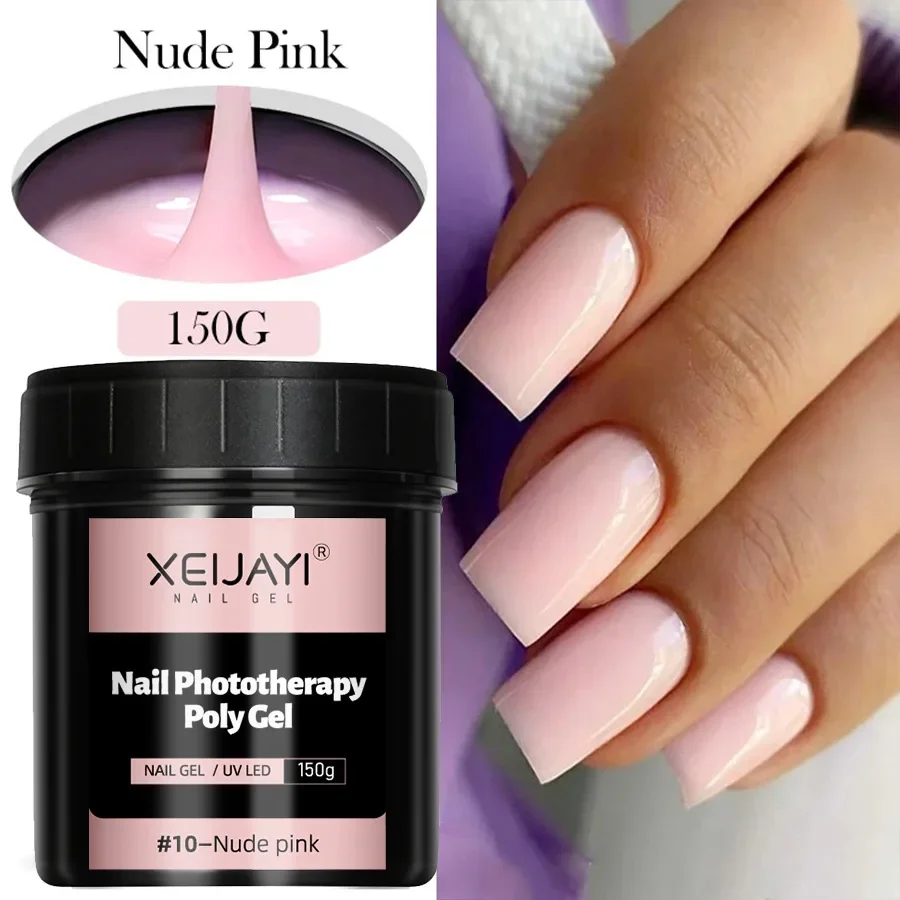 

100ml Milky White Nude Pink Hard Gel Jelly Nail Extension Gel Nail Polish Clear Acrylic Nail Color Soak Off UV Construction Gel