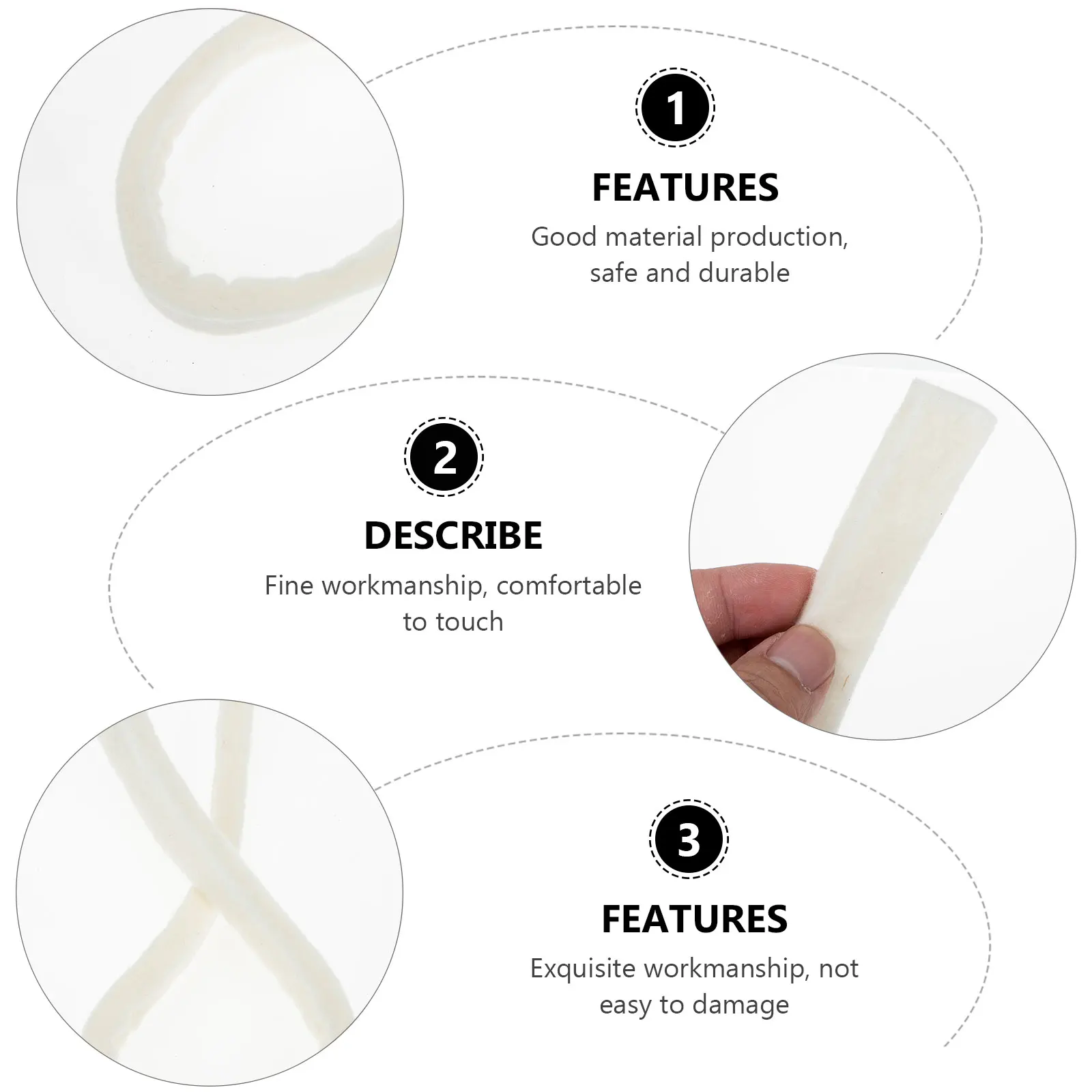 

Piano Mute Strap Wool Sound Stop Blocks White Tuning Repair Tools Practical Accessories Durable Mute Strap Compact Size Quick