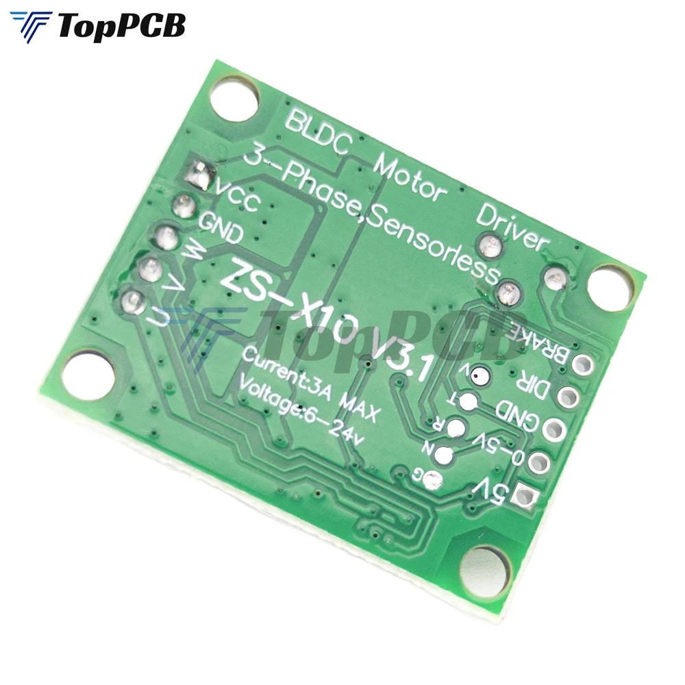 3-Phase BLDC Brushless Motor Speed Controller Module No Hall DC 6-20V 3A 60W Sensorless BLDC Motor Driver Board for Water Pump