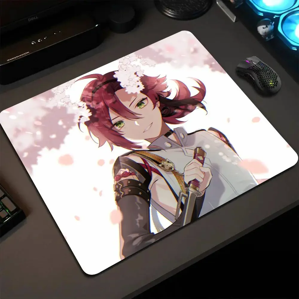 Shikanoin Heizou Genshin Impact Mouse Pad 22X18 Square Computer Accessories Office Game Table Mats Rubber Anti-slip Mousepads