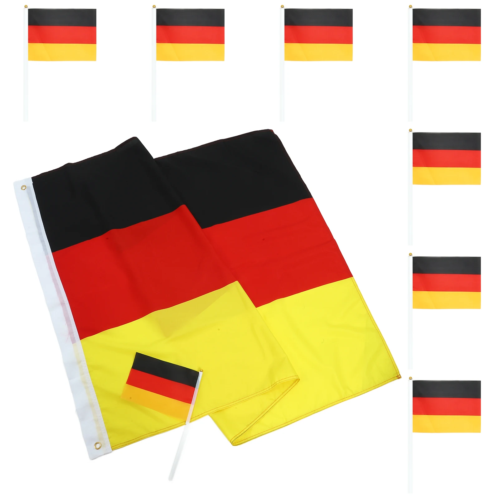 

1Set Germany Handheld Flags Small Wear-Resistant Flags for Sporting Events Outdoor Party Decorations Germany Flag