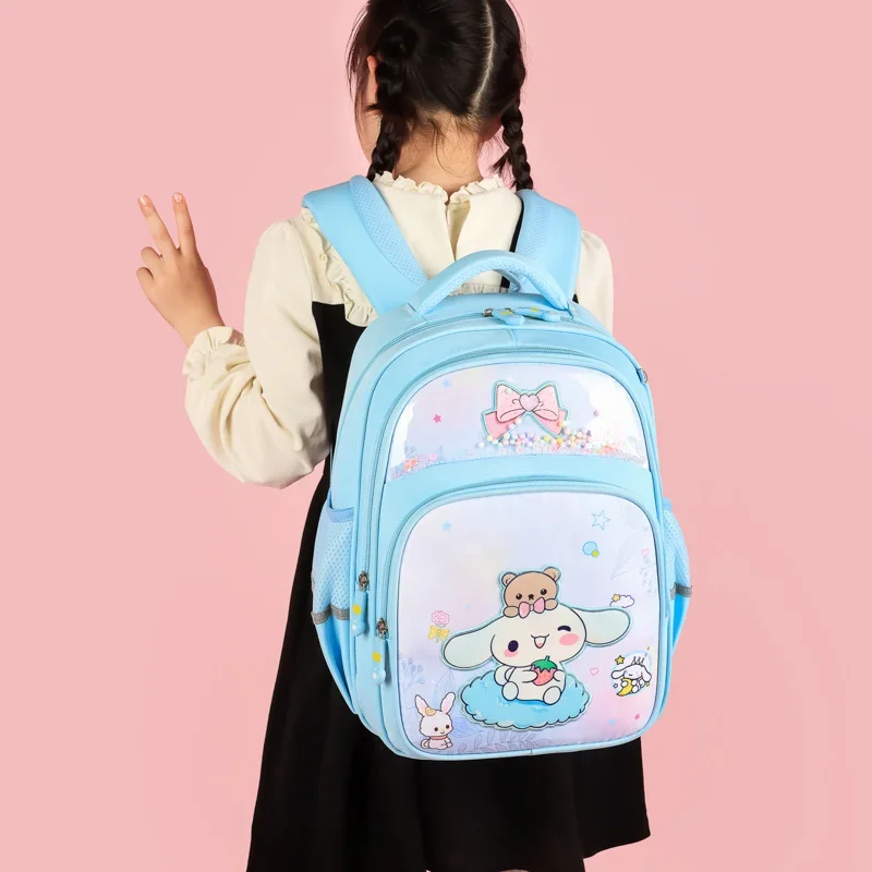 Sanrio Melody Cartoon Fashion Waterproof Student School Bag Cute Kulo Large Capacity Ridge Protection Children's Backpack