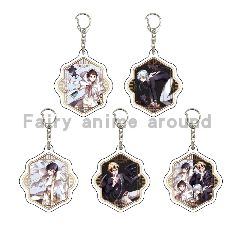 Anime Keychain Doll Shirota Mahiru Kuro Todoroki Acrylic Keyring Pendant for Gift