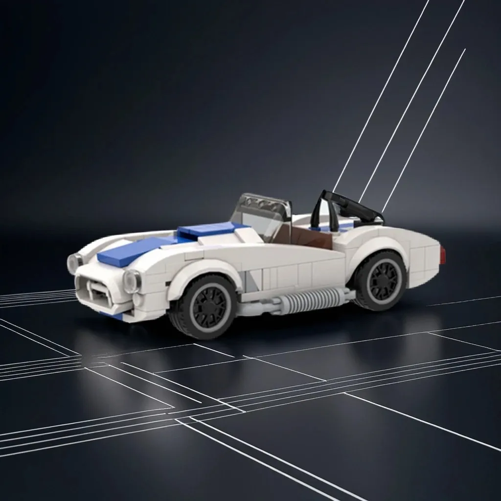 

174PCS MOC City Champions Super Car Shelby Cobra 427 S C Model Technology DIY Creative Assembly Brick Display Birthday Gift Set