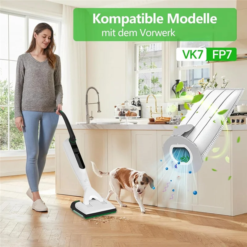 ABZA-14PCS 掃除機ダストバッグ Vorwerk 用コボルト、FP7 VK7 交換フィルター部品