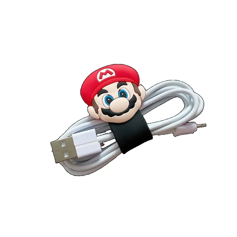 Super Mario Bros Cable Sleeve Winder Multifunction Cable Organizer Protector Bookmark Headset Data Line Storage Cord Protector