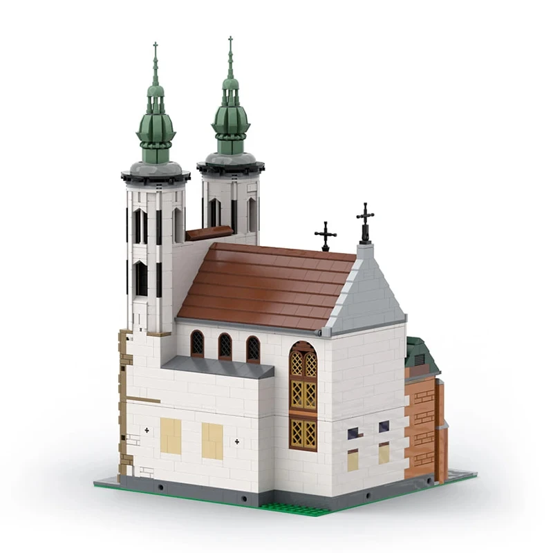 Medieval Catedral Arquitetura Edifício Bloco, Alexander's Igreja Brinquedo, Street View Castelo, Andriivka Tserkva Modelo de tijolo, Kid's Presente