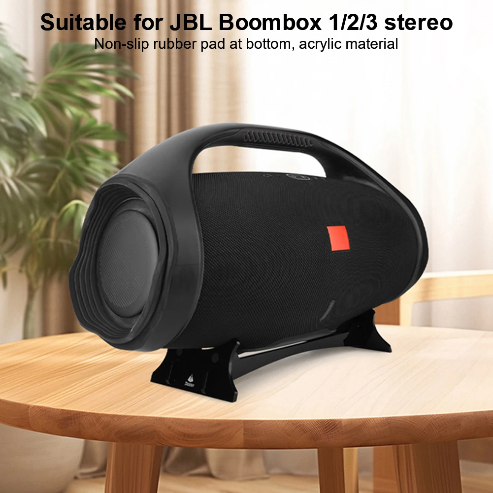 حامل قاعدة تثبيت مكبر الصوت من الأكريليك حامل عرض مكتبي حامل مكبر الصوت لمكبر الصوت JBL Boombox 1 2 3 BT