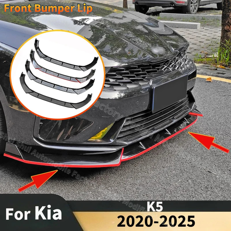 

3PCS Front Bumper Lip for Kia K5 2020 2021 2022 2023 2024 2025 Body Kits Chin Spoiler Splitter Diffuser Tuning Lower Guard Board