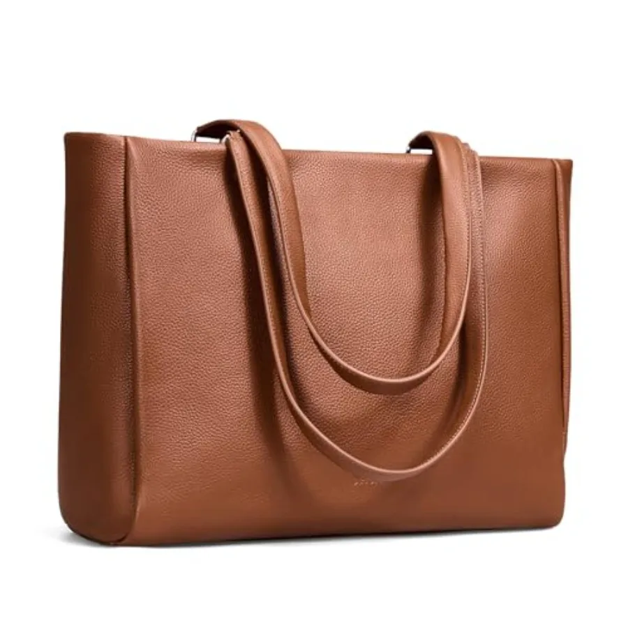 

befen Genuine Leather Work Laptop Tote Bag for Women Ladies Totes Shoulder Purses Satchel Handbag with 15 Compartment