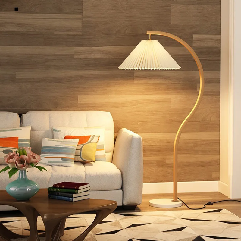 

pleated, decorative, floor lamp, Nordic, log, living room, wireless, charging, creative, study