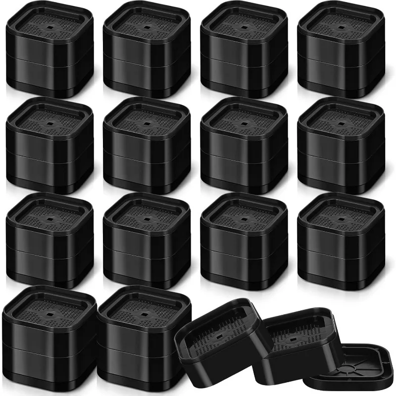 10-Pack Heavy-Duty Adjustable Bed Frame Risers – Stackable Furniture Risers for Raising Beds, Desks, Sofas and Tables