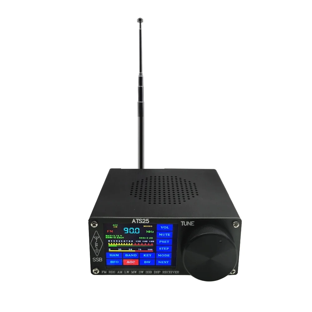 ATS-25 Si4732 전대역 라디오 수신기 DSP 수신기 FM LW(MW 및 SW) 및 SSB(2.4인치 터치스크린 2000mA 배터리 Fm 라디오 포함)