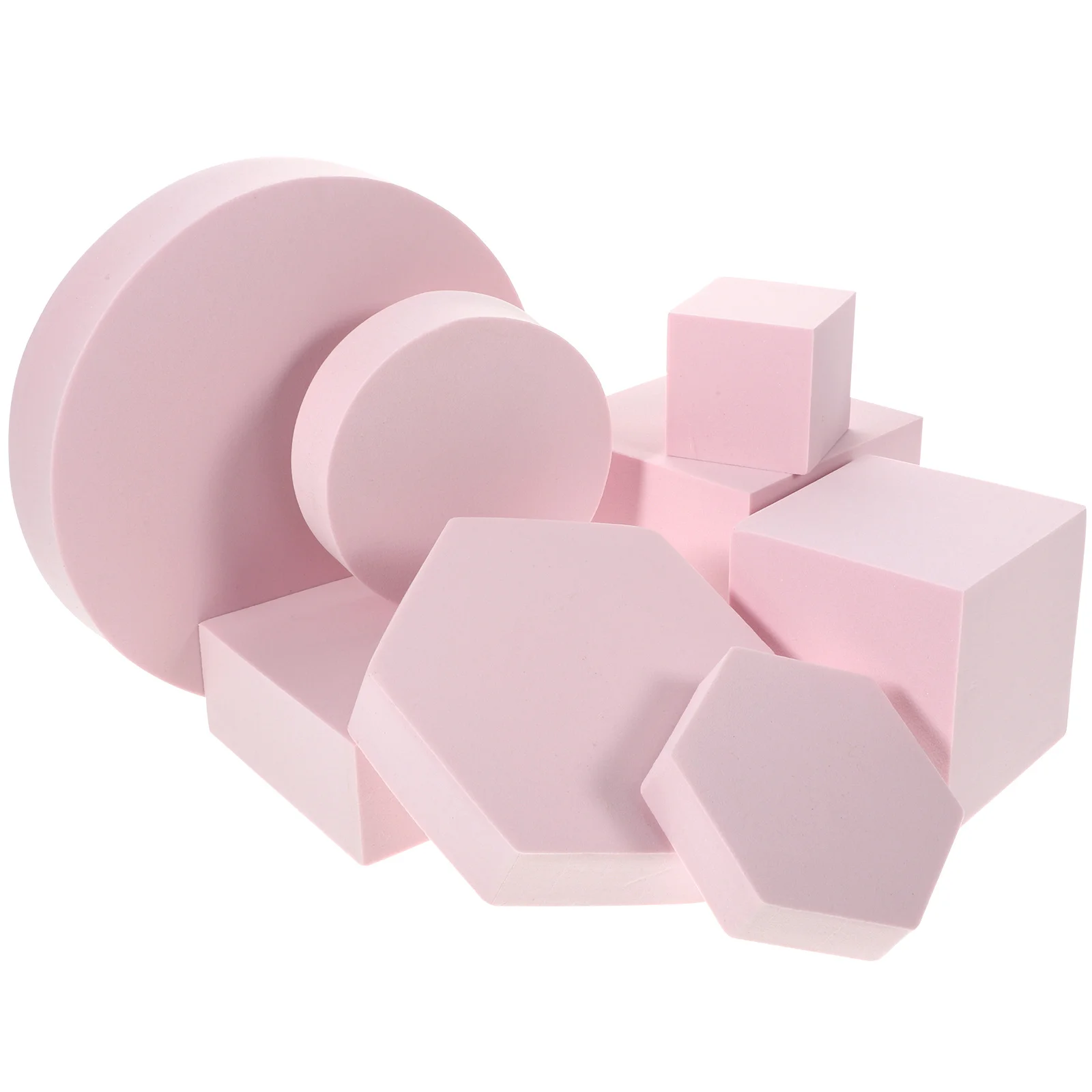 8pcs Geometric Props Set Foam Cube Photography Decorative Props For Jewelry Cosmetics Photoshoot Product Photo Accessories