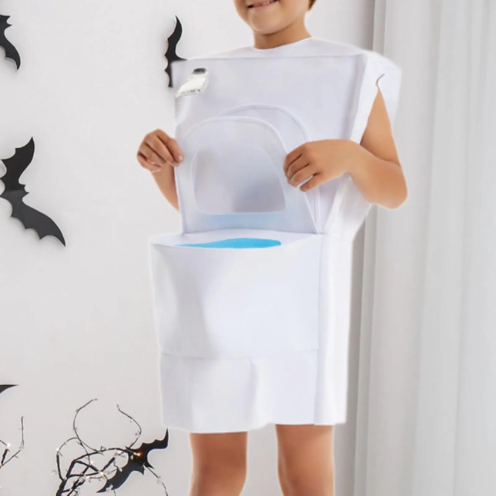 Children Toilet Costume Halloween Roles Play Decorative Reusable Fancy Dress