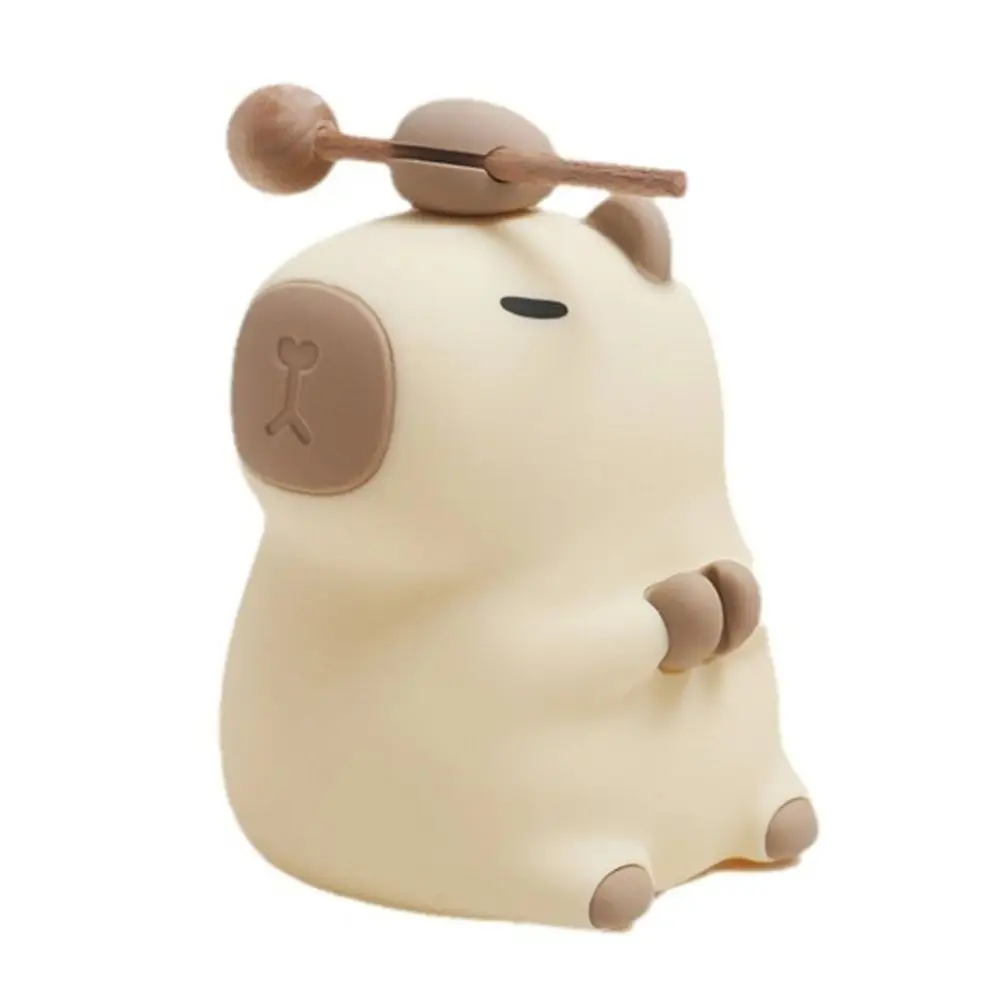 New Adjustable Brightness Capybara Night Light Cute Desktop Light Capybara Atmosphere Light Silicone Desktop Decoration Room