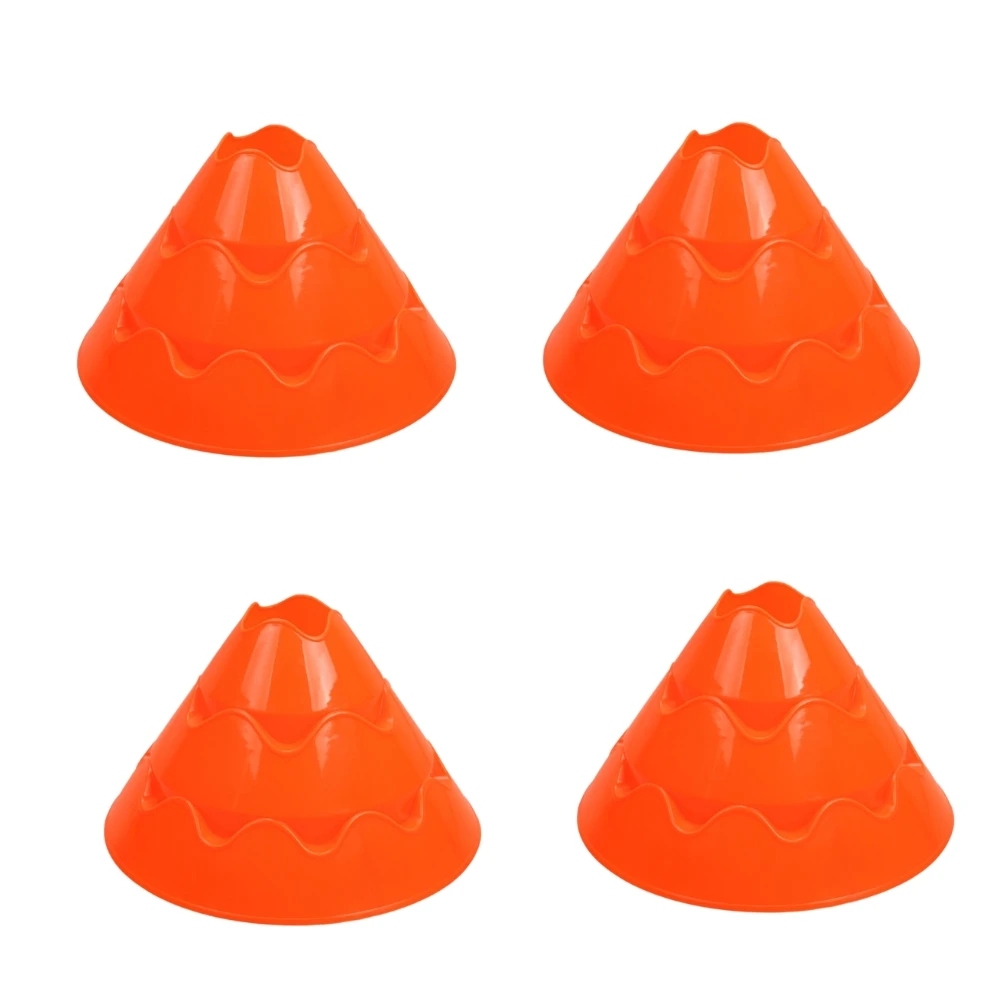 

4 Pack Soccer Cones with Holes for Football Training Drills Markers in Orange Red Red Yellow Blue Green for Outdoor Indoor Use