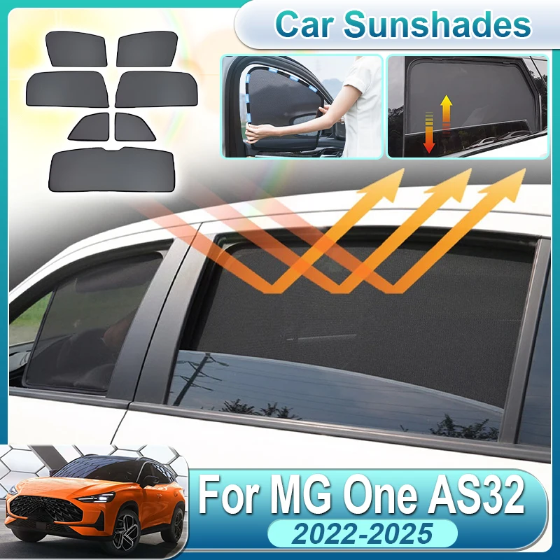 

For MG One Accessories 2022 2023 2024 2025 AS32 Anti-UV Car Sunshade Magnetic Curtain Mesh Windshield Sun Visor Cover Accesorios
