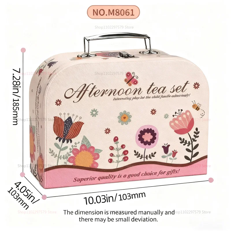 Juego de simulación de tiempo de té de la tarde para niña pequeña, juguete de cocina con postres falsos, Donuts, galletas y taza de té, regalo de juego de rol de princesa