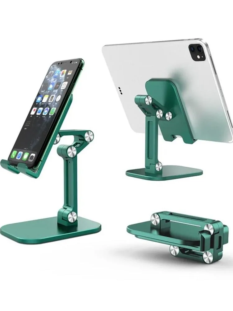 Drie secties opvouwbare beugel Mobiele telefoonhouder Tafel Desktophouder Verstelbare telefoonstandaard voor tablet iPad iPhone Samsung - afbeelding 2
