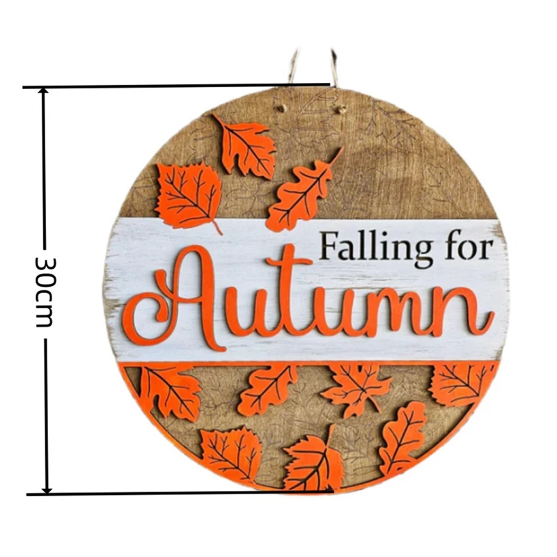 1 PCS Fall Stencils 12In Round Thanksgiving Stencil As Shown Autumn Templates For Door Sign Hanger Wreath Wood Fabric