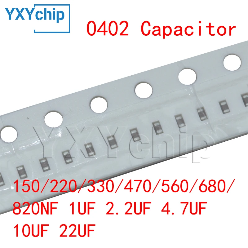 SMD Capacitor 150/220/330/470/560/680/820NF 1UF 2.2UF 4.7UF 10UF 22UF 10/16/25/50V 10% 20% X5R X7R