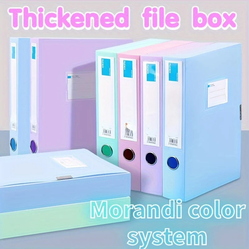 Colorful Plastic Document Box A4 Paper Organizer File Box Dustproof Office File Storage Document Organizer Filing Boxes