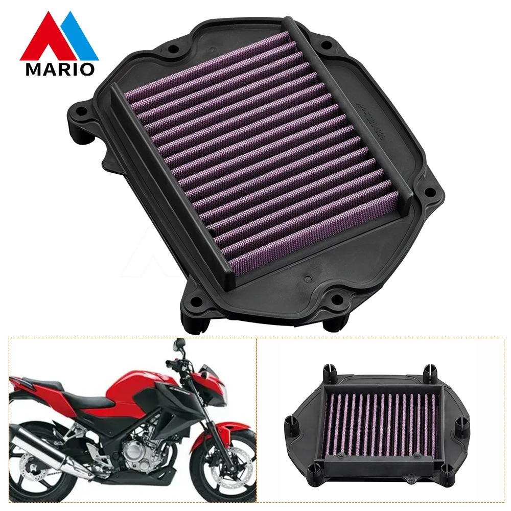 For Honda CB250F 2019 2020 2021 Engin Protect Air Filter Element Cleaner Reuseful High Flow Air Filters