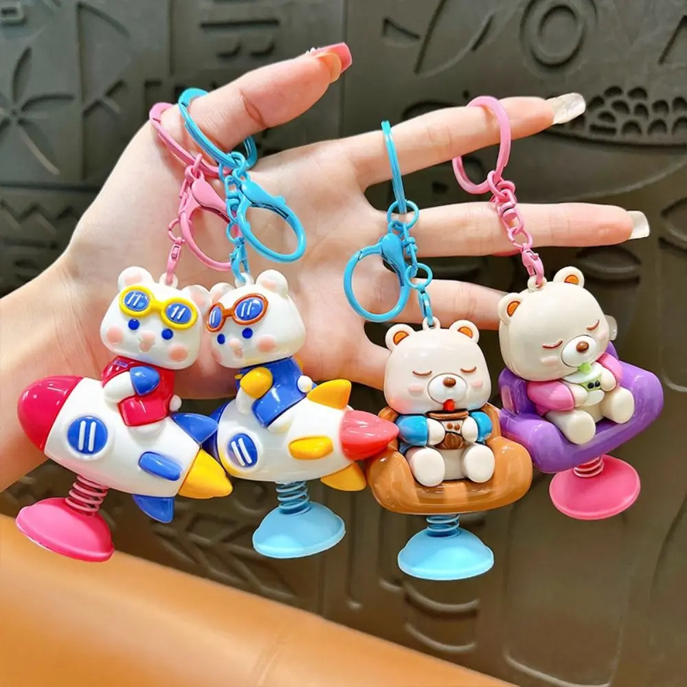 New Bear Bear Figure Keychain PVC Cartoon Doll Bag Pendant Car Key Chain