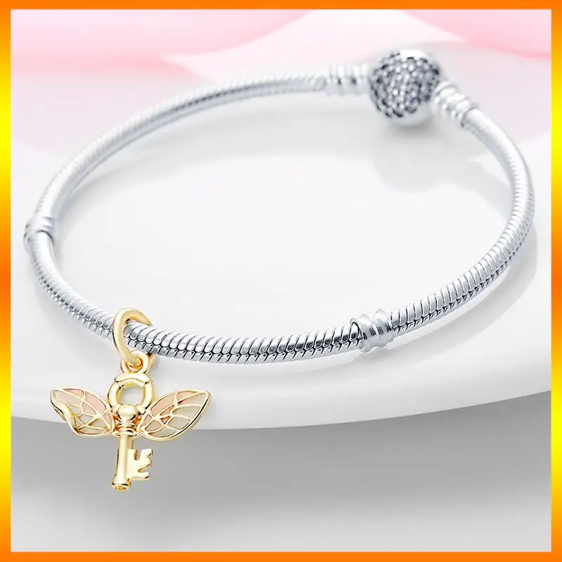 ألعاب ساخنة ماركة S925 الفضة هاري بوتر خرز تميمة صالح الأصلي هاري بوتر سوار بلاتا دي لي لتقوم بها بنفسك مجوهرات حلية