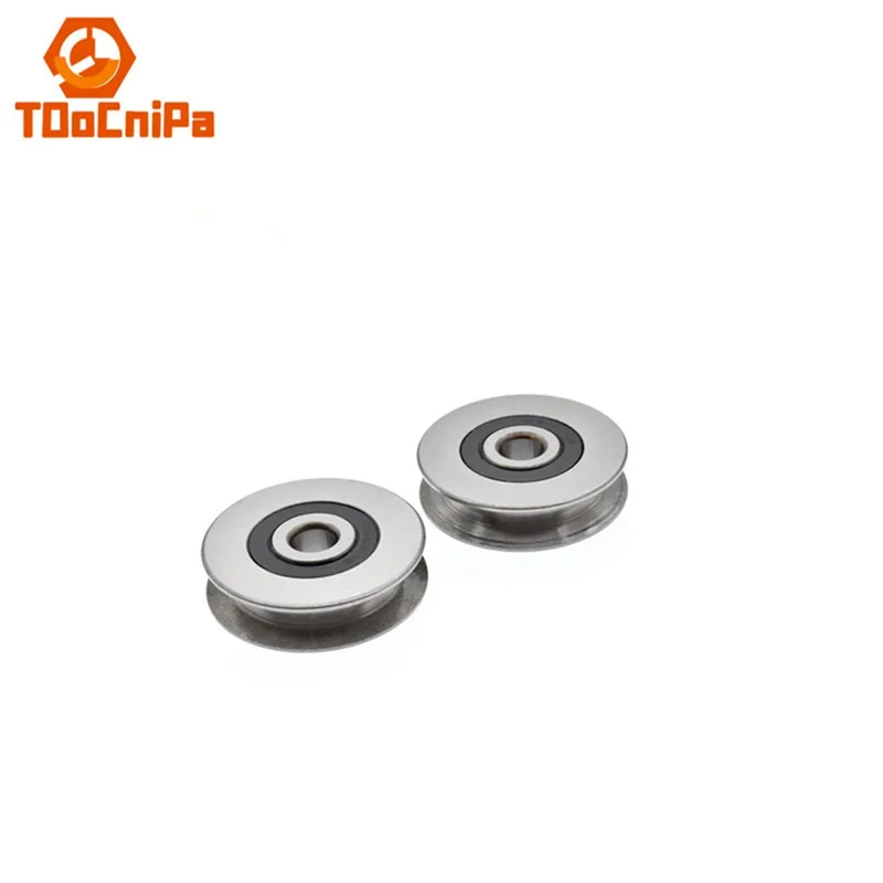 6300RS non-standard Bearing With Groove U type V Concave Wire Rope over line Guide Wheel Hanging Wheel Rolling Wheel 10*50*13