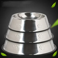 Quality Paw Stainless Steel Pet Dog Bowl Feeder Skidproof Anti-ant Shape Cat Dog Bowls Food Accessories Pet Supplies