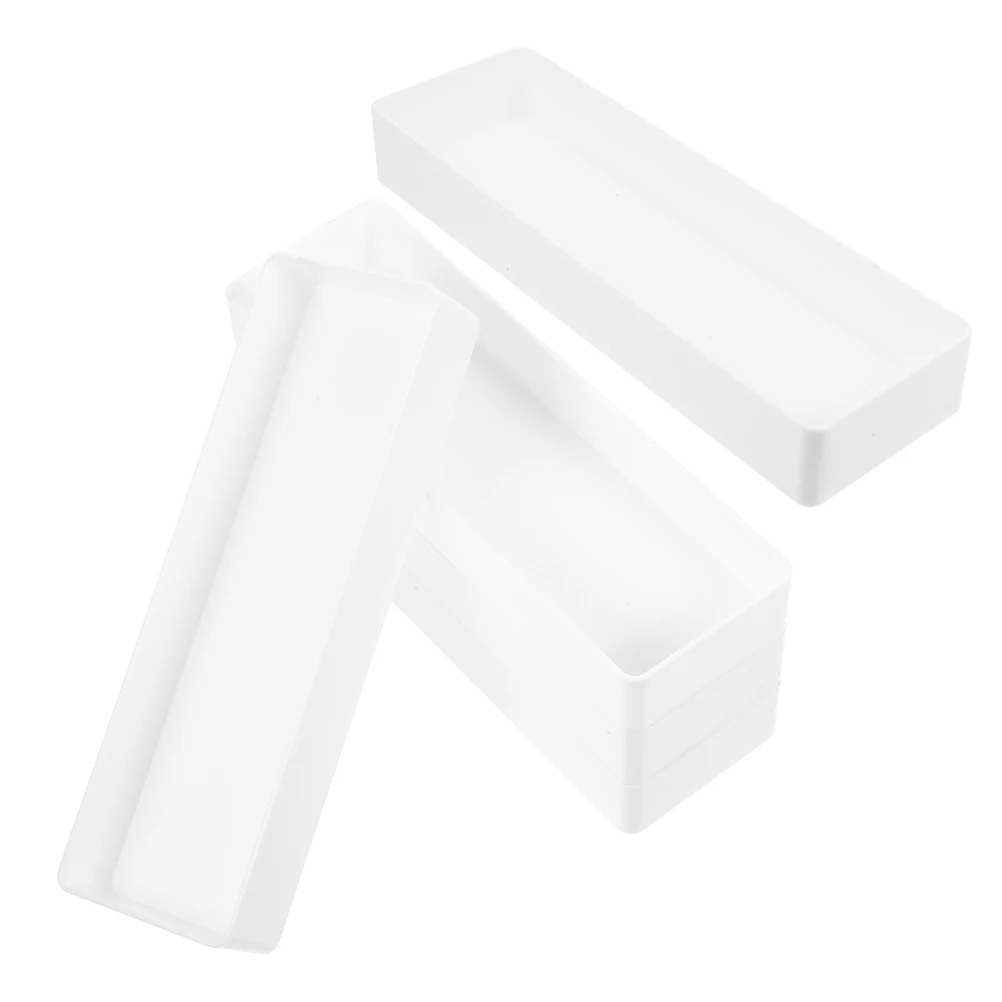 

5pcs Plastic Drawer Organizer Storage Boxes Home Office Bathroom Makeup Desk Accessories Easy Clean Visible Design