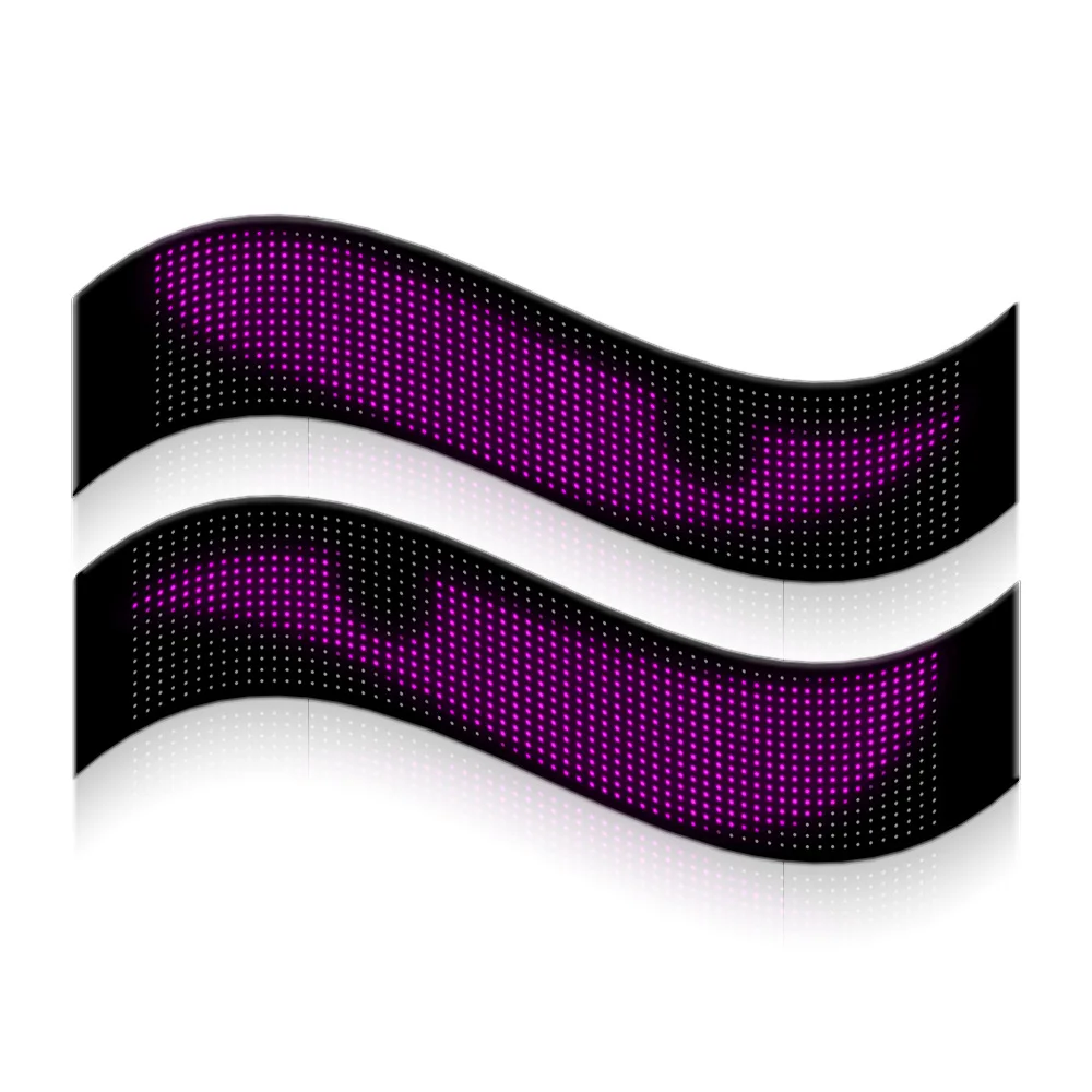 ZSQHET Car Sign Bluetooth APP LED Matrix Pixel Panel Night Light DIY Programmable Flexible LED Display For Car Store Hotel Bar