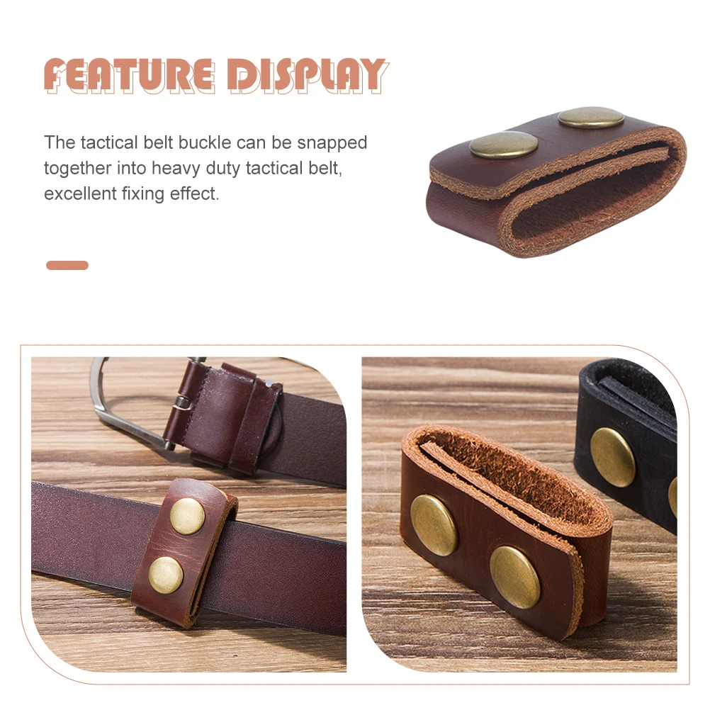 

Tactical Belt Buckle Useful Replacement Quick-release Fixing Cowhide for Outdoor