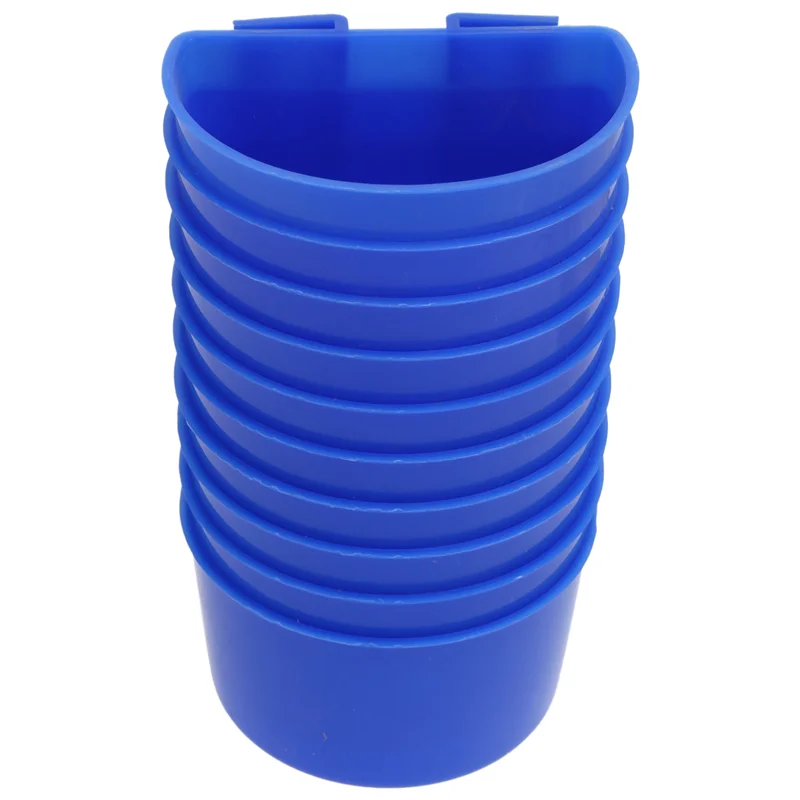 

AD04-Popular 10 Pieces of Birdcage Cup Hanging Rabbit Feeder Cage Chicken Water Cup Pet Bowl with Hook Big
