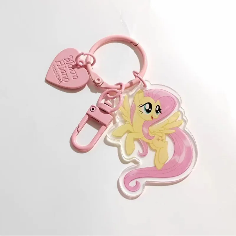 My Little Ponys Children Cartoon Cute Keyring Girls Anime Acrylic Keychain Kids Backpack Charms New Pendant Fashion Jewelry Gift