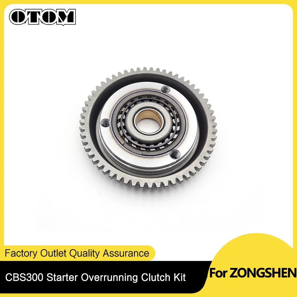 

OTOM Motorbike Beyond Clutch Set Motorcycle Engine Starter Overrunning Clutch Drive Gear 57 Teeth For ZONGSHEN CBS300 ZS174MN-3