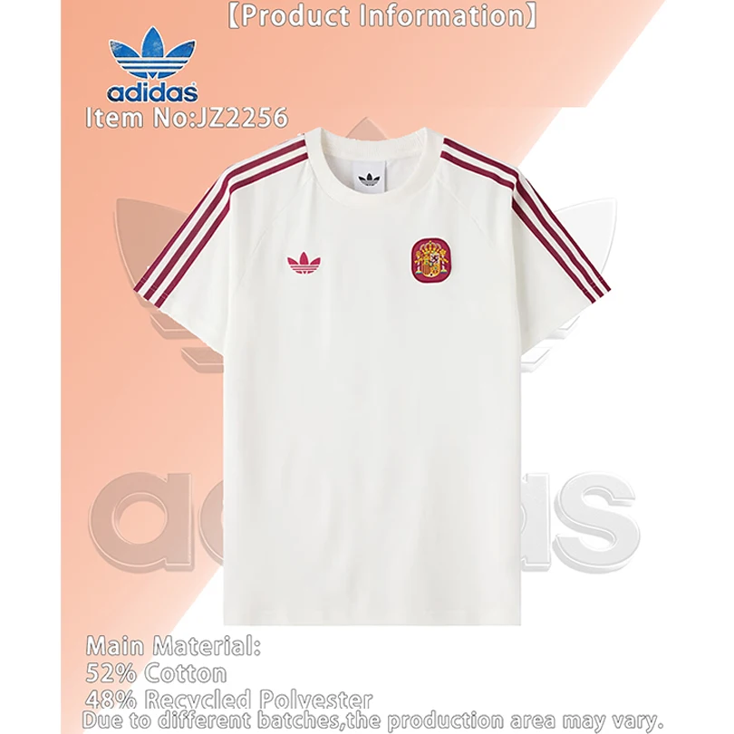 

Adidas FEF OG TEE Unisex Spain Football National Team Casual Short Sleeve T-Shirt JZ2256