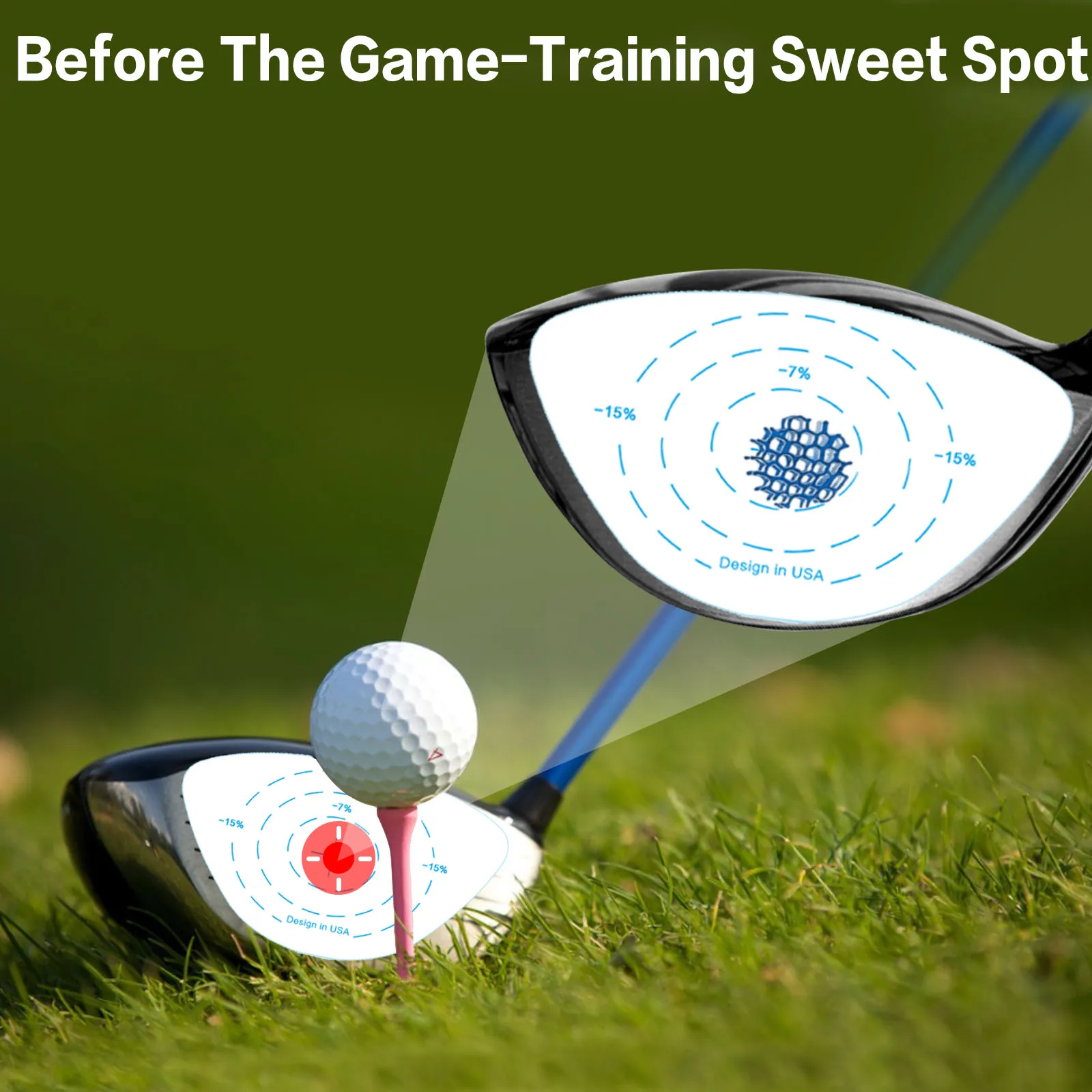 200 قطعة من شريط تأثير الجولف أدوات تدريب كبيرة الحجم لسائق المكاوي وودز - مسجل ضرب الكرة ملصقات نادي المدرب المتأرجح