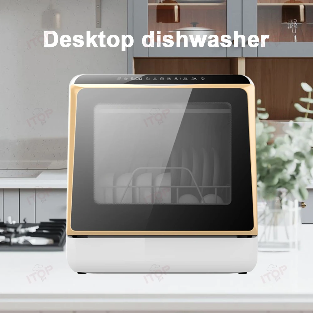 Automatic 900w 50hz Smart Dishwasher House hold Multifunctional Desktop House hold Integrated Mini Dishwasher For Kitchen